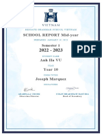 SCHOOL REPORT Mid-Year Year 10 VU Anh Ha 2023-01-19