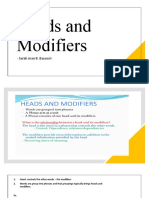 Heads and Modifiers