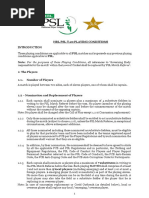 PSL7 Playing Conditions