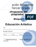 3er Grado - Bloque I - Educación Artística