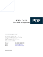 SINP OASIS User Guide For Applicants March 2022