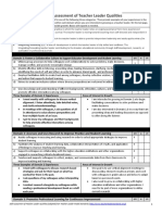 Self-Assessment of Teacher Leader Qualities