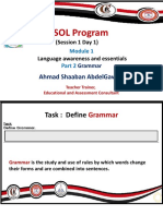 Module 1 Session 1 Part 2 Grammar