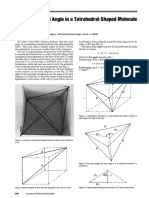 Finding The Bond Angle in Tetrahedral-Shaped Molecule: Christopher J. Kawa