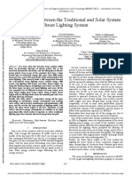 Comparison Between The Traditional and Solar System Street Lighting System