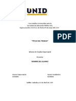 DERE - Formato - PROYECTO - FINAL - ESTADÍA - EMPRESARIAL INFORME DE CASOS