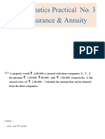 Practical - Insurance & Annuity With Solution