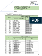 3º ESO Soluciones Ejercicios de Formulación y Nomenclatura