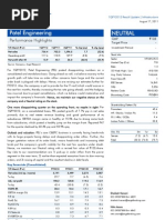 Neutral Patel Engineering: Performance Highlights