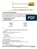 PC 6ème - L6 - Température Dun Corps