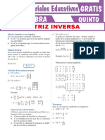 Matriz Inversa para Quinto Grado de Secundaria