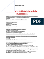 Cuestionario de Metodologia