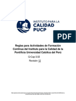 Reglas para Actividades de Formacion Continua Del Instituto para La Calidad Q Cap 3.02 Rev.12 Publicacion