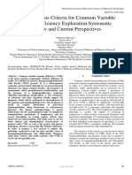 New Diagnosis Criteria For Common Variable Immunodeficiency Exploration Systematic Review and Current Perspectives