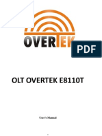 Manual OLT OverTek E8110T