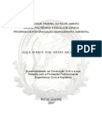 Sustentabilidade Na Constrção Civil e Sua Relação Com A Formação Profissional de Engenheiros Vicis e Arquitetos Autor Olga Maria Da Neves de Lemos