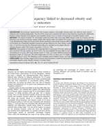 Increased Eating Frequency Linked To Decreased Obesity and Improved Metabolic Outcomes