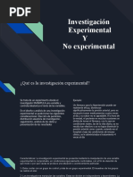 Investigación Experimental Y No Experimental