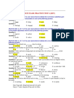 Entrance Exam Practice Test 1 KEY - Grade 9