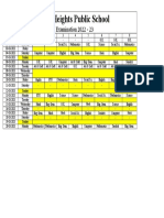 Corrected Time Table of Term 3 Class 1 To 8