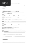 Customer Request Form