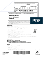 Edexcel GCSE Maths Higher Paper 32