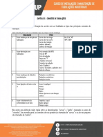 Tabela 3: Classificação de Acordo Com As Finalidades e Tipos Das Principais Conexões de Tubulação