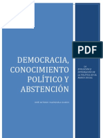 Democracia, Conocimiento Político y Abstención