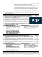 Self-Assessment of Teacher Leader Qualities