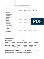 HVLT Form 5 Score Sheet