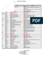 2021-2022 Semester 2 Academic Calendar