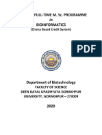 M.Sc. Bioinformatics Syllabus