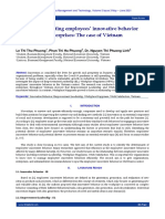 Factors Affecting Employees' Innovative Behavior in Enterprises: The Case of Vietnam