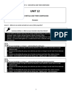 Unit 12 - Non-Metals and Their Compounds Answers