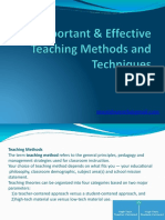 Important Effective Teaching Methods and Techniques