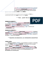 MODELO DE REDAÇÃO para o Vídeo A ESTRUTURA DA REDAÇÃO NOTA MIL