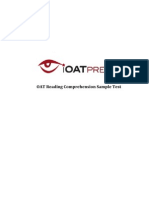 OAT Reading Comprehension Practice Test