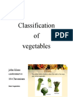 Classification of Vegetables: John Klaus Castronuevo 10-Chromium