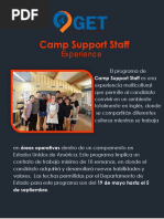 Camp Support Staff Experience