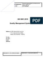 QMS Manual IS 9001 2015