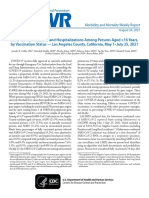 Sars-Cov-2 Infections and Hospitalizations Among Persons Aged 16 Years, by Vaccination Status - Los Angeles County, California, May 1-July 25, 2021