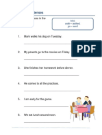 Changing Verb Tenses Worksheet