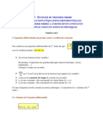 Resolution Equation Differentielle 1er Ordre