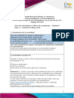 Guia de Actividades y Rúbrica de Evaluación - Unidad 2 - Paso 2 - Diseñar Un Blog y PLE