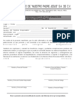 Carta de Consentimiento Bajo Información Ingreso Hospitalario