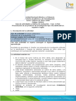 Guía de Actividades y Rubrica de Evaluación - Fase 5 - POA - Presentar Un Producto de Investigación Tipo COLCIENCIAS en Español e Inglés