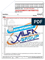 Razonamiento Matematico: Examen Bimestral