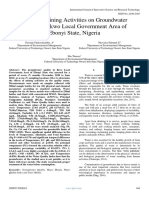 Effect of Mining Activities On Groundwater Quality in Ikwo Local Government Area of Ebonyi State, Nigeria