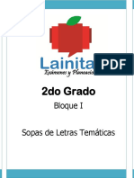 2do Grado - Bloque 1 - Sopa de Letras