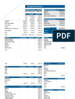 Plantilla de Presupuesto Personal